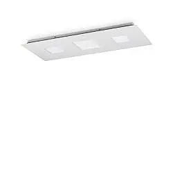 Plafoniera Moderna Relax Alluminio Bianco Led 58W 3000K Luce Calda