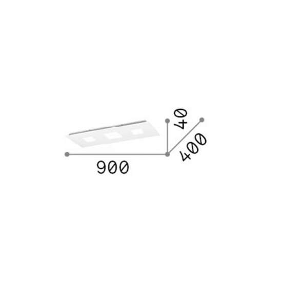 Plafoniera Moderna Relax Alluminio Bianco Led 58W 3000K Luce Calda 255934
