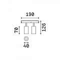 Proiettore Regolabile On-Off Ego Alluminio Nero 2 Luci Led 16W 3000K Luce Calda 257648