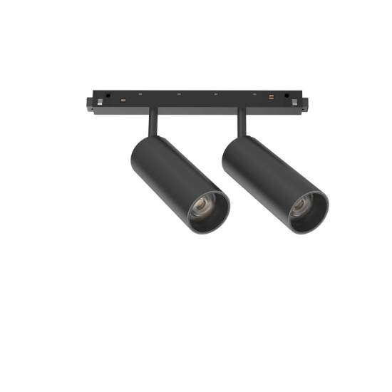 Proiettore Regolaile On-Off Ego Alluminio Nero 2 Luci 24W 3000K Luce Calda 257662