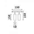 Proiettore Regolaile On-Off Ego Alluminio Nero 2 Luci 24W 3000K Luce Calda 257662