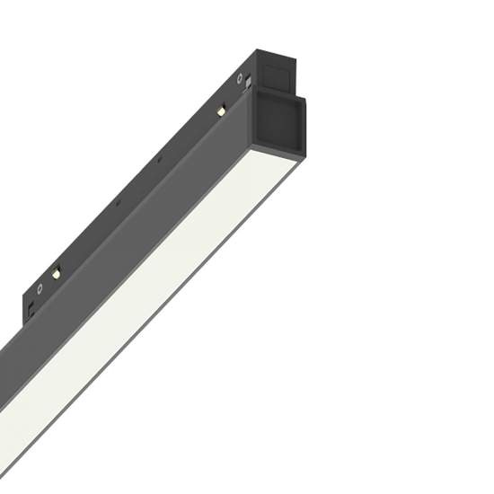 Supporto Lineare Binario On-Off Ego Wide Alluminio Nero Led 26W 3000K Luce Calda 257730