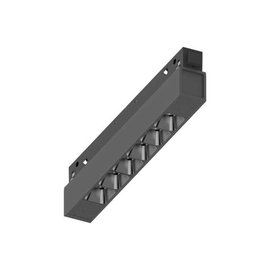 Supporto Lineare Binario On-Off Ego Alluminio Nero 1 Led 7W 3000K Luce Calda 257792