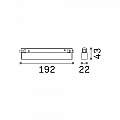 Supporto Lineare Binario On-Off Ego Alluminio Nero 1 Led 7W 3000K Luce Calda 257792