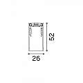 Profilo Alto 100Cm Ego Alluminio Nero 258027