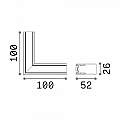 Kit Alto Per Superficie Binario Orizzontale On-Off Ego Alluminio Nero 258140