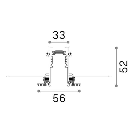 Profilo Incassato 100Cm Ego Alluminio Nero 258171