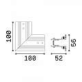 Connettore Incasso Orizzontale Elettrificato On-Off Ego Alluminio Nero 258232