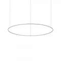 Sospensione Moderna Hulahoop Alluminio-Plastiche Bianco 1 Luce 46W 3000K D100Cm 258751