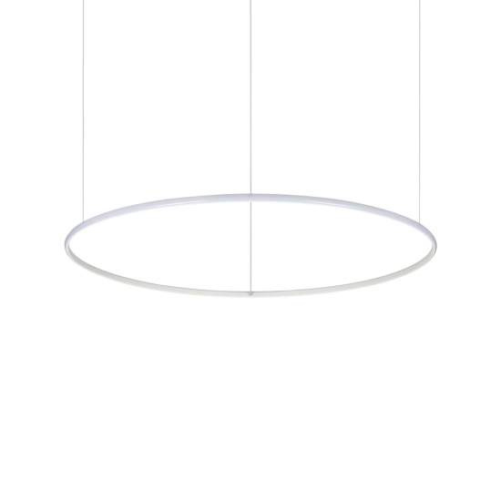Sospensione Moderna Hulahoop Alluminio-Plastiche Bianco 1 Luce 46W 3000K D100Cm 258751