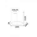 Sospensione Moderna Hulahoop Alluminio-Plastiche Bianco 1 Luce 46W 3000K D100Cm 258751