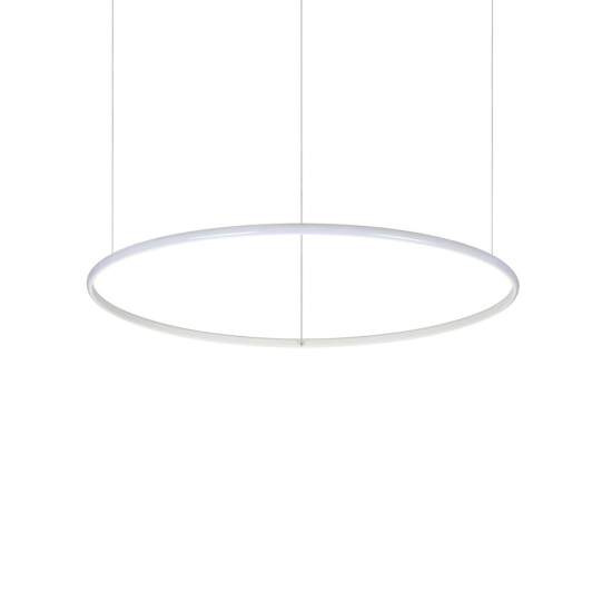 Sospensione Moderna Hulahoop Alluminio-Plastiche Bianco 1 Luce 41W 3000K D81Cm 258768
