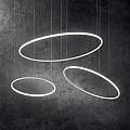 Sospensione Moderna Hulahoop Alluminio-Plastiche Bianco 1 Luce 41W 3000K D81Cm 258768