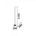 Piantana Industrial-Minimal Yoko Alluminio-Plastiche Bianco Led 16W 3000K 258874