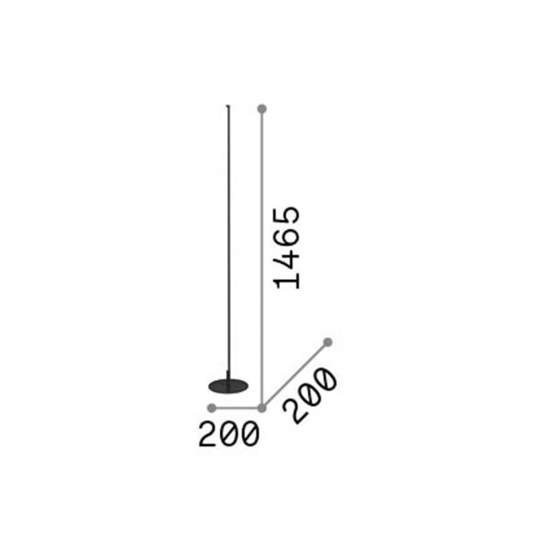 Piantana Industrial-Minimal Yoko Alluminio-Plastiche Bianco Led 16W 3000K 258874