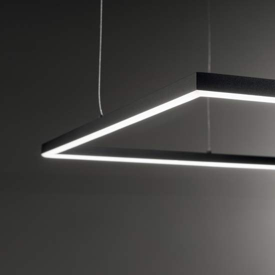Sospensione Moderna Oracle Alluminio-Materie Plastiche Nero Led 33W 3000K 259161