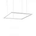 Sospensione Moderna Square Oracle Alluminio-Plastiche Bianco Led 41W 3000K D70Cm 259178