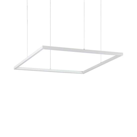 Sospensione Moderna Square Oracle Alluminio-Plastiche Bianco Led 41W 3000K D70Cm 259178