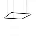 Sospensione Moderna Square Oracle Alluminio-Plastiche Nero Led 41W 3000K D70Cm 259185