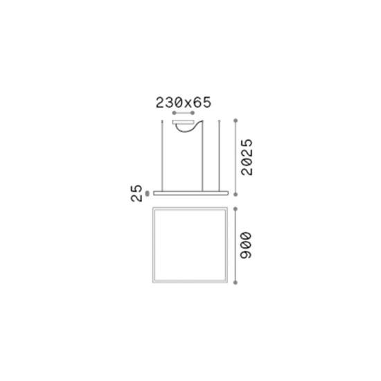 Sospensione Moderna Oracle Alluminio-Materie Plastiche Bianco Led 53W K Luce 259192