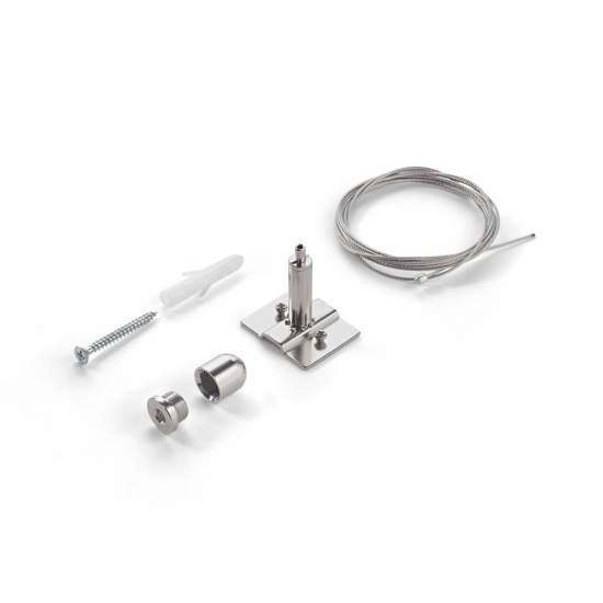 Kit Sospensione Solo Cavo Ego Alluminio Color Acciaio 2M 259376