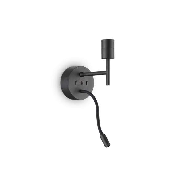 Appliques - Lampade Da Parete Set Metallo Nero 2 Luci E27 259826