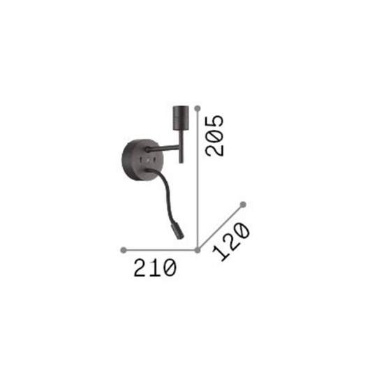 Appliques - Lampade Da Parete Set Metallo Nero 2 Luci E27 259826