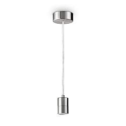 Lampada a Sospensione Set Metallo Cromo 1 Luce E27 Lampada a Sospensione Set Metallo Cromo 1 Luce E27