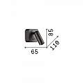 Applique Moderna Bean Square Metallo Cromo Led 3W 3000K Luce Calda 260679