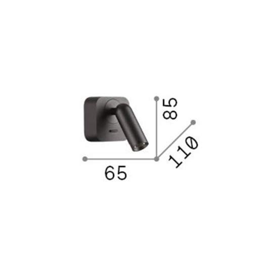 Applique Moderna Bean Square Metallo Cromo Led 3W 3000K Luce Calda 260679