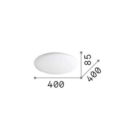 Plafoniera Moderna Level Metallo Bianco Led 22,5W 3000K Luce Calda 261164