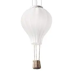Sospensione Moderna Dream Corda Bianco 1 Luce E27 D42Cm