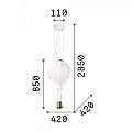 Sospensione Moderna Dream Corda Bianco 1 Luce E27 D42Cm 261195
