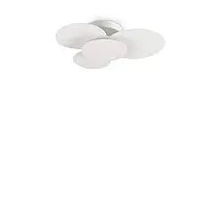 Plafoniera Moderna Cloud Metallo Bianco Led 33W 3000K Luce Calda