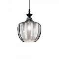 Sospensione Vintage-Decò Lord Metallo Fumè 1 Luce E27 263649