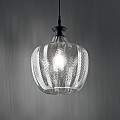 Sospensione Vintage-Decò Lord Metallo Fumè 1 Luce E27 263649