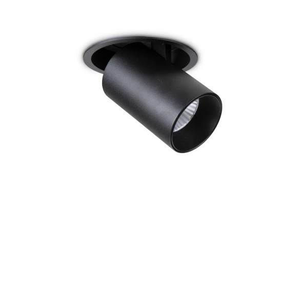 Faretto Tubolare Moderno Nova Alluminio Nero Led 12W 4000K Luce Naturale 267920