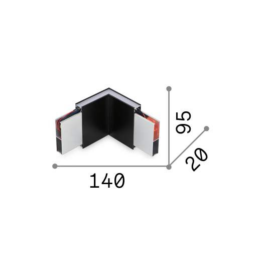 Lampada Angolare Corner Alluminio Bianco Led 4W 4000K Luce Naturale 268149