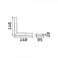 Lampada Angolare Corner Alluminio Bianco Led 4W 4000K Luce Naturale 268149
