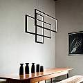 Sospensione Moderna Frame Alluminio Nero Led 93W 3000K Luce Calda 269382
