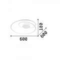 Plafoniera Moderna On-Off Oz Metallo Nero Led 48W 3000K Luce Calda 269412