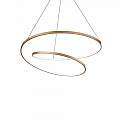 Sospensione Moderna Oz Metallo Ottone Led 48W 3000K Luce Calda D60Cm On-Off 269443
