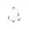 Sospensione Moderna Oz Metallo Nero Led 55W 3000K Luce Calda D80 On-Off 269450