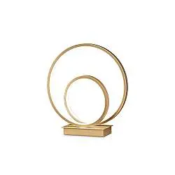 Lampada Da Scrivania-Ufficio Moderna Oz Metallo Ottone Led 23W 3000K Luce Calda