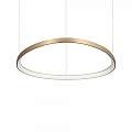 Sospensione Moderna Gemini Metallo Ottone Led 60W 3000K Luce Calda 269849