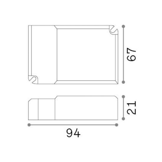 Driver 1-10V-Push Fly Materie Plastiche 32W 700Ma 270586