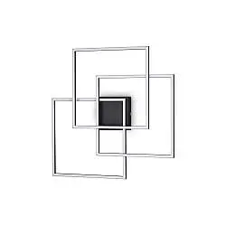 Plafoniera Moderna Frame Metallo Nero Led 35W 3000K Luce Calda