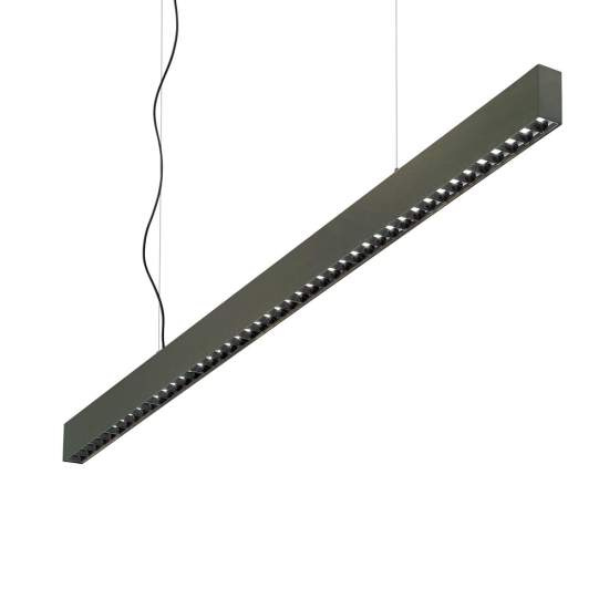 Lampada Lineare Office Alluminio Nero Led 30W 4000K Luce Naturale 271200