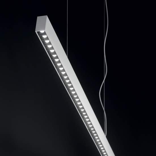 Lampada Lineare Office Alluminio Bianco Led 30W 4000K Luce Naturale 271217