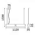 Lampada Lineare Office Alluminio Bianco Led 30W 4000K Luce Naturale 271217